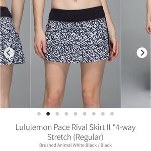 Lululemon Athletica Pace Rival  Skirt